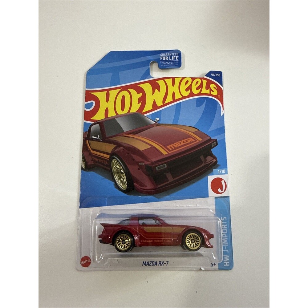 Hot Wheels Mazda RX-7 97/250 HW J-Imports 1/10 Red GReddy Sparco JNC